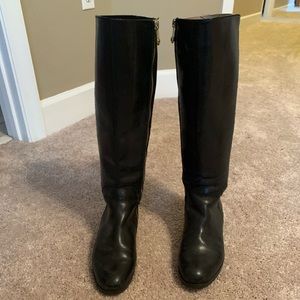 Tahari brand black riding boots